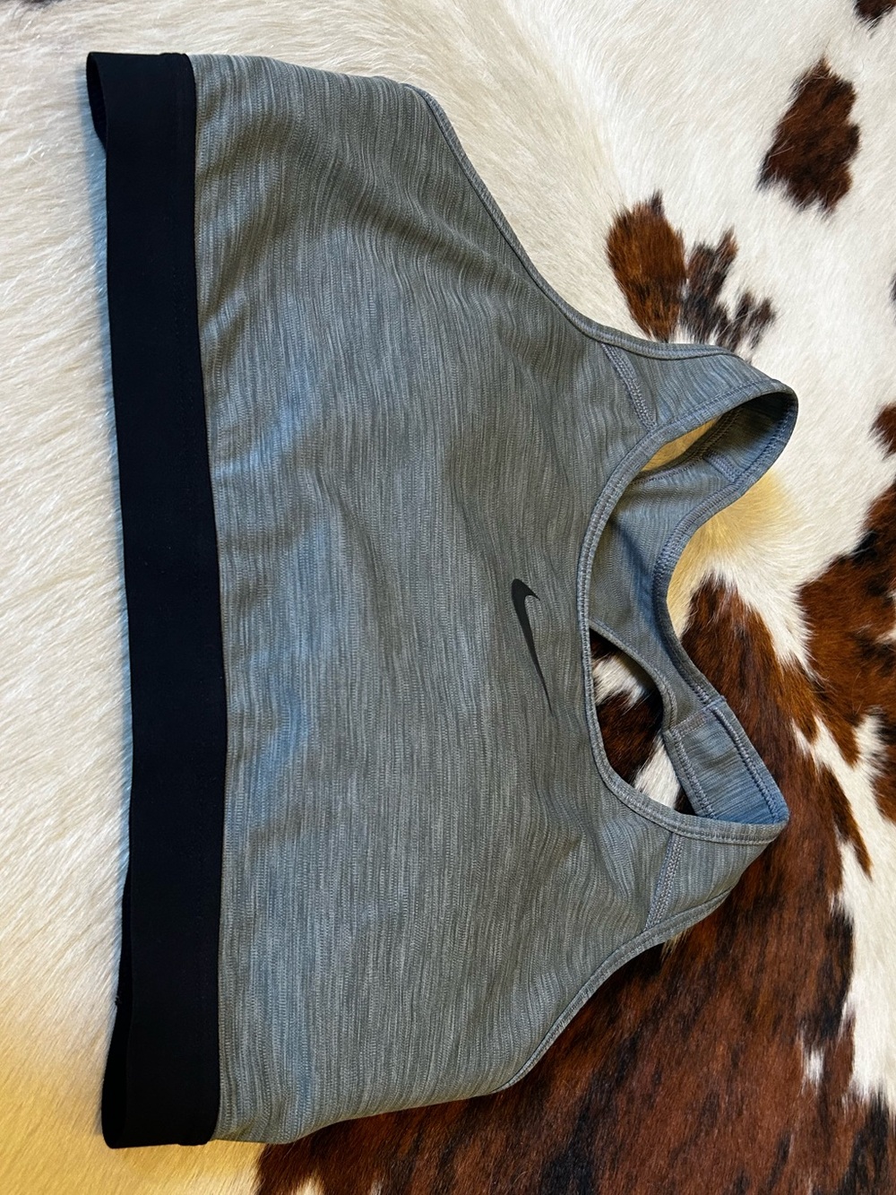 (3 for $25) Nike Light Gray Racerback Sports Bra with Black Band